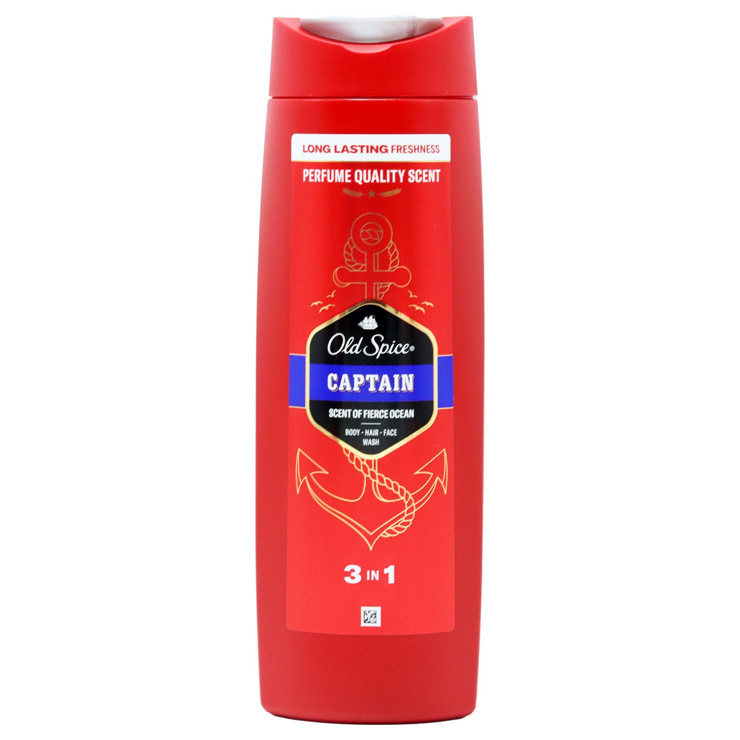 Shop Old Spice Captain 3-in-1 Wash 400ml for men. Cleans hair, face & body with a fresh masculine scent. The perfect everyday shower essential.