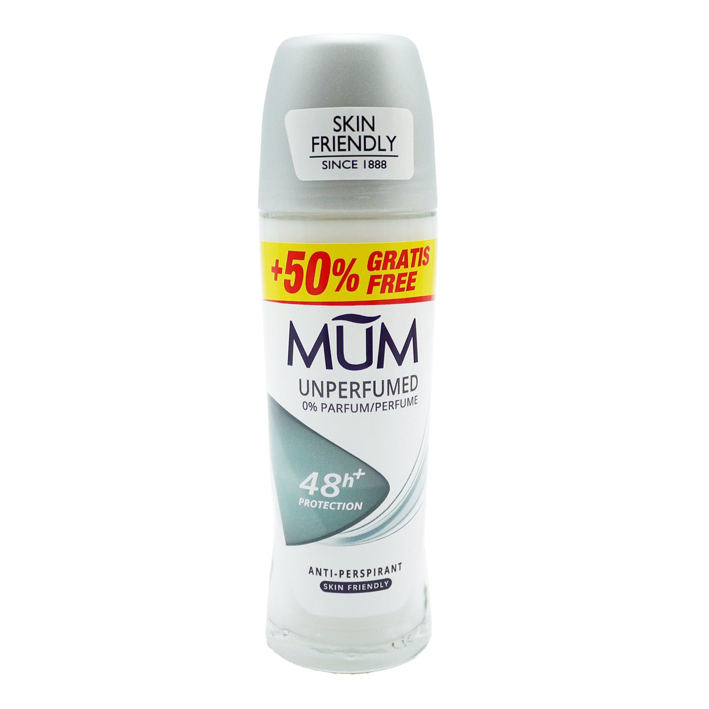 Mum Extra Dry Unperfumed Roll On Deodorant 75ml - 48hr Protection Antiperspirant