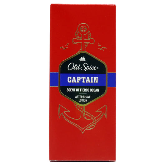 Buy Old Spice Captain After Shave Lotion 100ml for men. Enjoy a classic fresh masculine scent with this iconic aftershave splash, perfect for daily grooming.